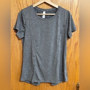 Marika Charcoal Short Sleeve Tee Sz large workout active(Z)